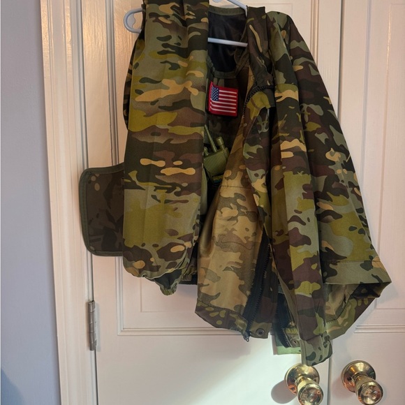🪖 Metemot Kids Army Role Play Set Costume – Camo Jacket & Vest (Size M) LIKE NEW - Picture 15 of 16